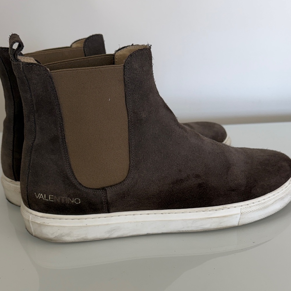 Mario Valentino Dark Brown Suede Ankle Boots 45 - Picture 6 of 7